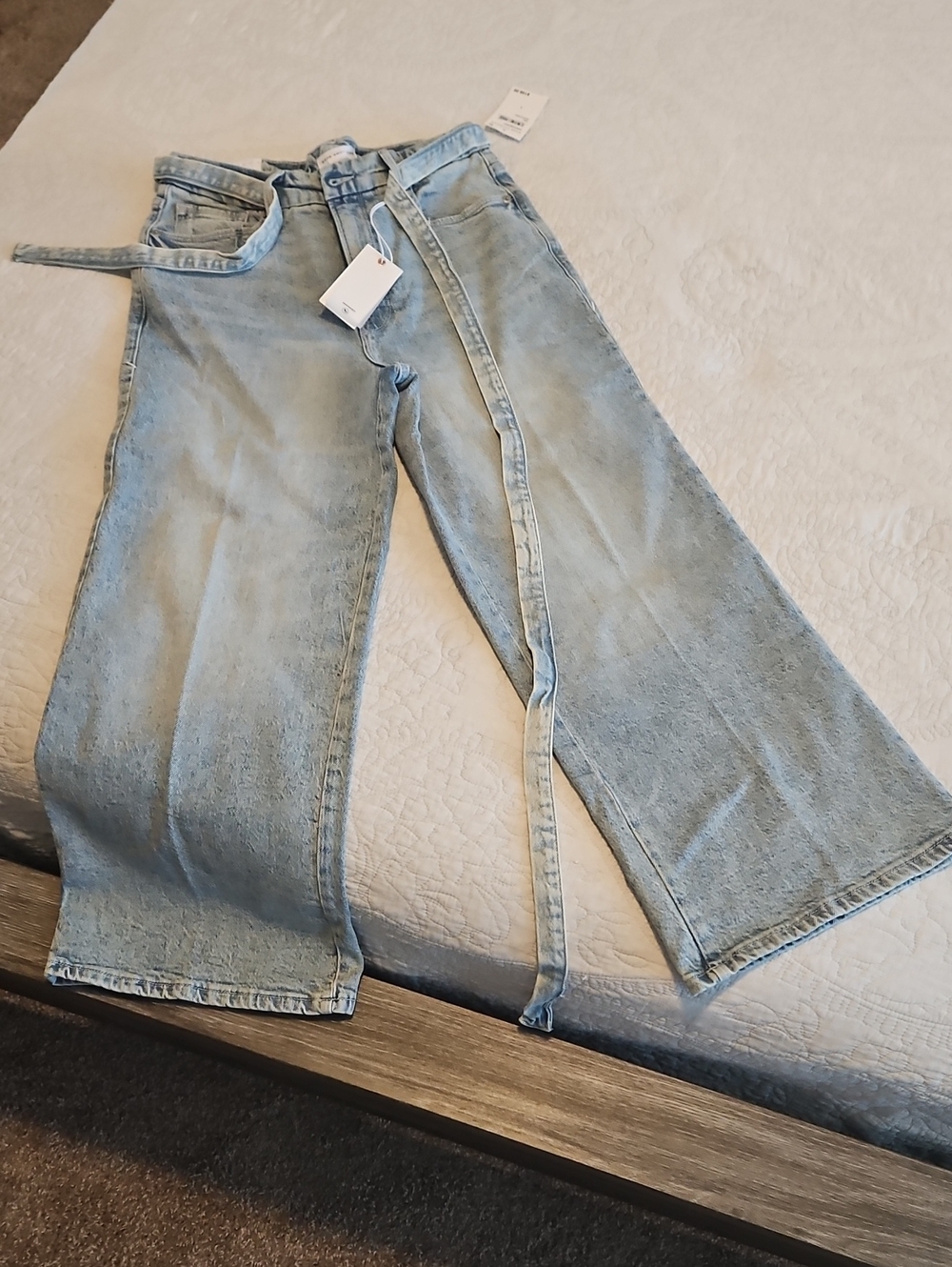 Good American Good Waist Palazzo Crop Jean